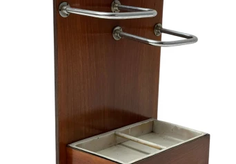 Walnut Art Deco Modernist Umbrella Stand, 1930s